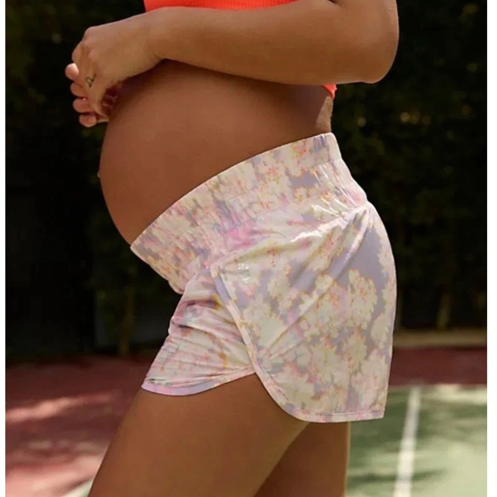FP Movement x Hatch The Way Home Maternity Shorts Women LG Pastel Tie Dye Active